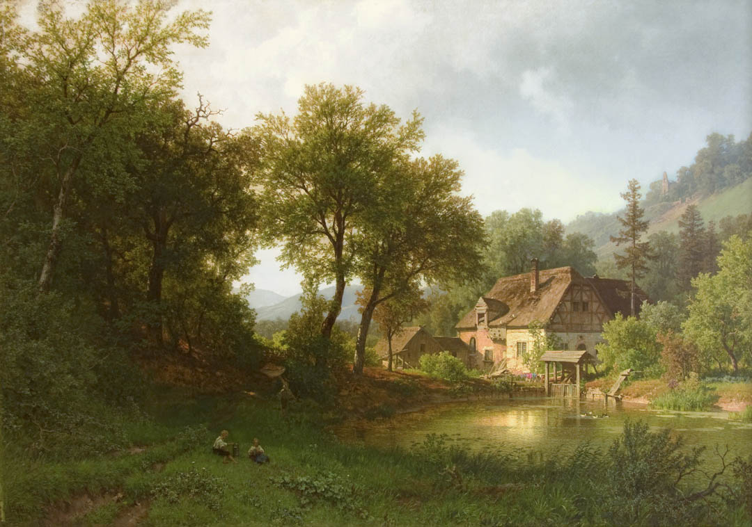 alt Peaceful Afternoon by the Farmhouse Pond, 1869