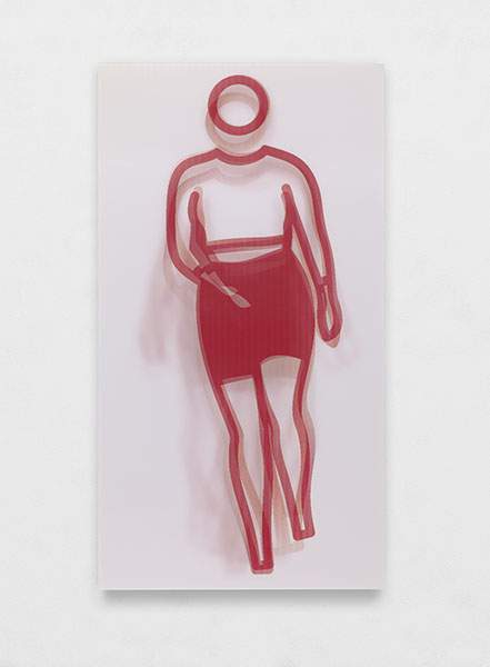 "Dance (Figure 3)" acrylic panel mounted onto white acrylic by artist Julian Opie