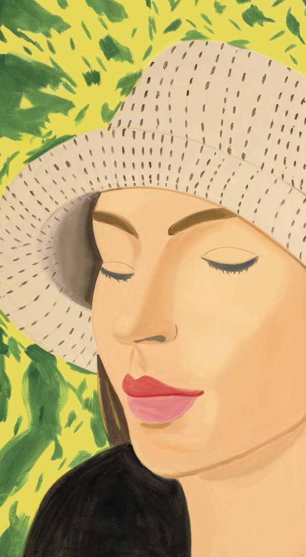 "Straw Hat 3" archival pigment ink on Innova Etching Cotton Rag 315 gsm fine art paper by artist Alex Katz